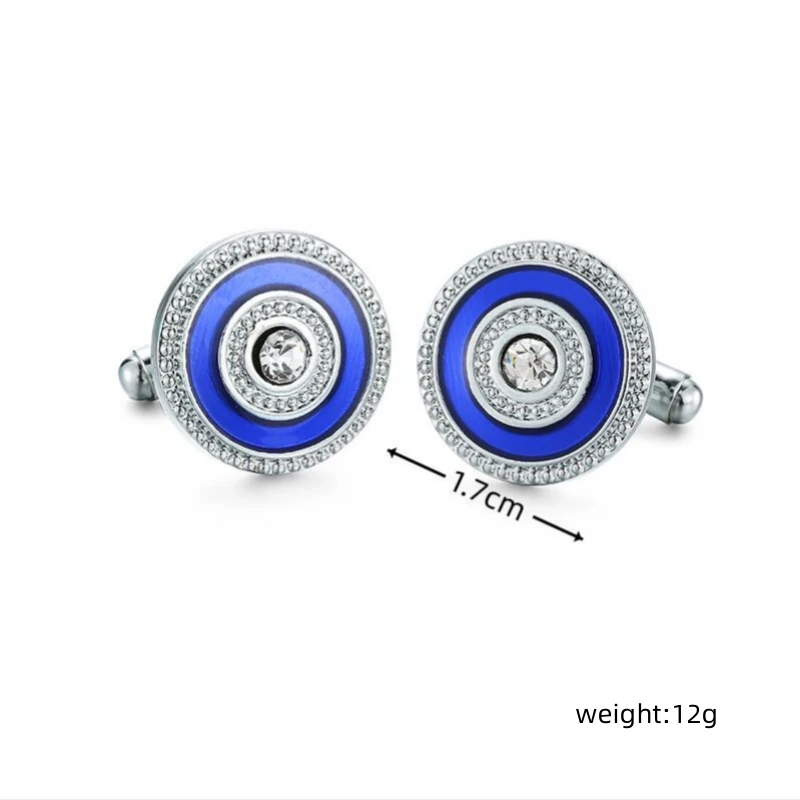 WN The all-new eighteen Crystal Enamel craft design classic style round Horse Cufflinks fashion men\'s French shirt Cufflinks