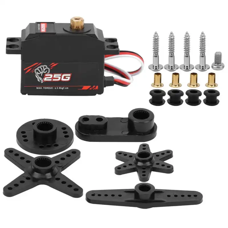 S0025M 25g Metal Gear Digital Servo S0025P 25g Plastic Gear Spare Part Accessory for 1/12 Scale RC Cars Airplane Boat Model