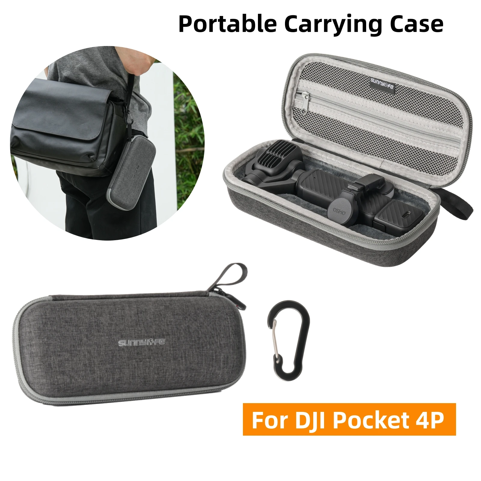 Mini Storage Bag for DJI Osmo Pocket 4P Portable Handbag Waterproof Hard Shell Carrying Case for DJI Osmo Pocket 4P Accessories