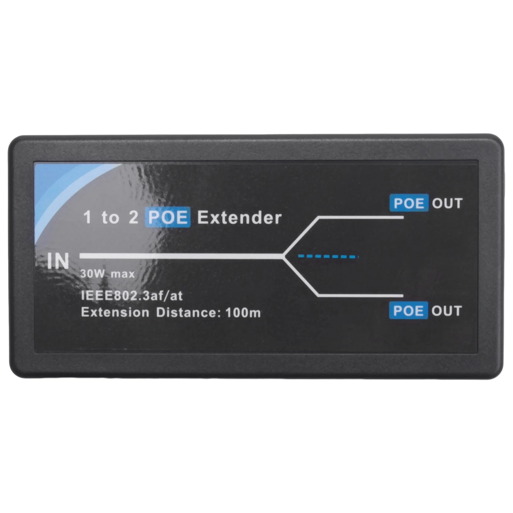 

Exquisite-6X 2 Port POE Extender 10/100Mbps With IEEE 802.3Af Standard Input / Output For IP Camera Extend 100 Meters