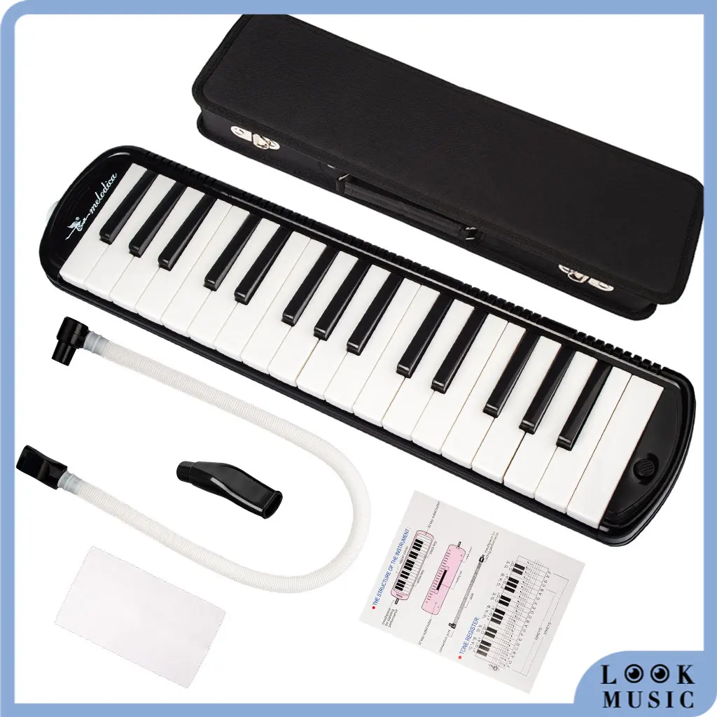 

LOOK 32 Keys Melodica Mouth Organ With Blowpipe And Mouthpiece Musical Instrument Air Piano Keyboard For Child Beginners Adult