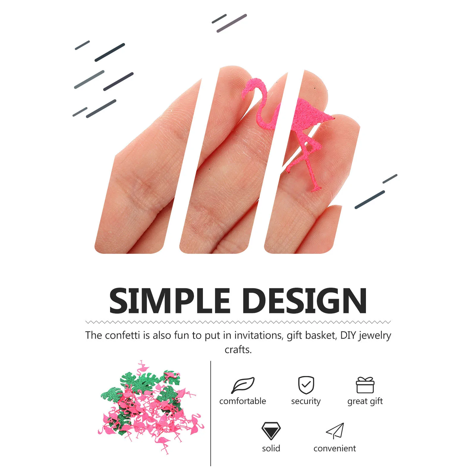 

Party Decorative Confetti Hawaiian Theme Flamingo Monstera Design Table Confetti Craft Festival Supplies Party Props