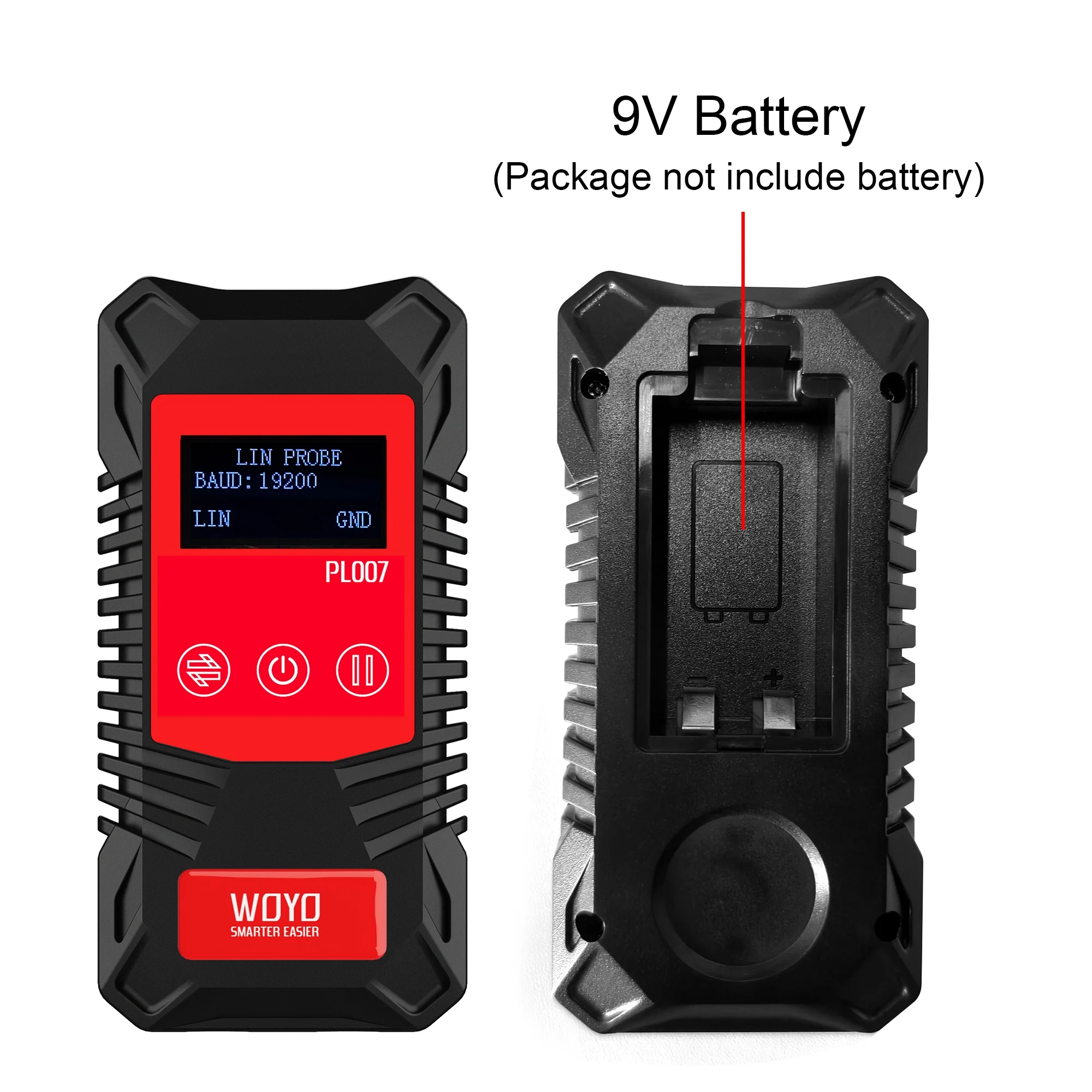 WOYO PL007 CAN LIN PWM Tester, Auto-recognize CAN-H & CAN-L, Read Baud Rate, For Automotive Diagnostic Tool