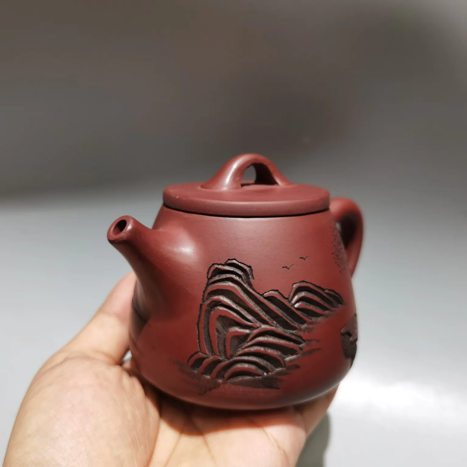 5 "الصينية ييشينغ الأرجواني الطين إبريق الشاي الطين اللوحة المشهد أنماط Shipiao غلاية إبريق الشاي الإبريق جمع الثروة الحلي