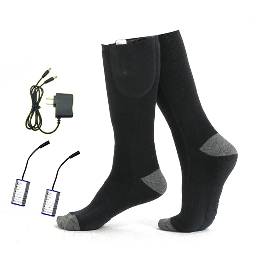 Electric Heated Socks Fast Heating Electric Heating Socks Battery Powered Warm Winter Socks 1/3 Gear for Cycling Camping Skating