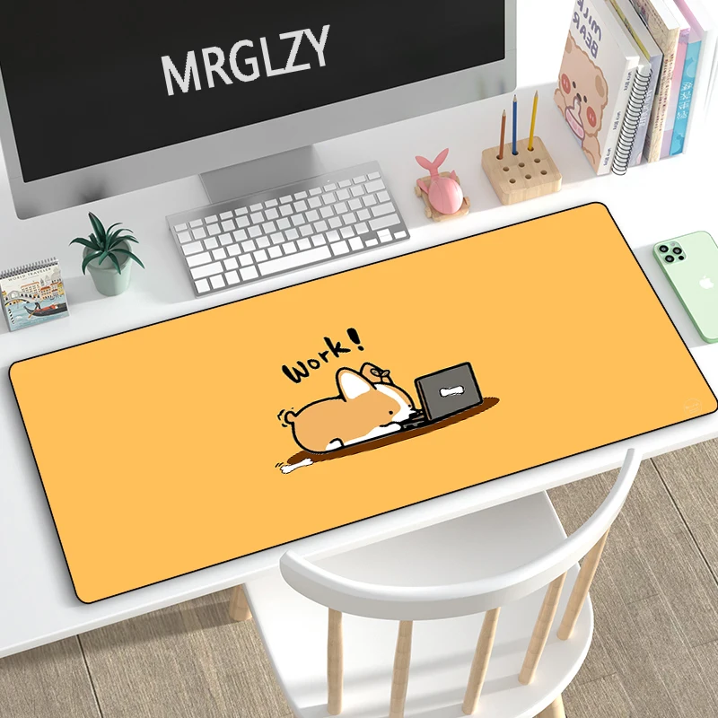 

Mairuige Cute Corgi Dog Large Mouse Pad Mouse Gamer Kawaii Anime Keyboard MouseMat Gaming Accessories Mousepad for Laptop LOL