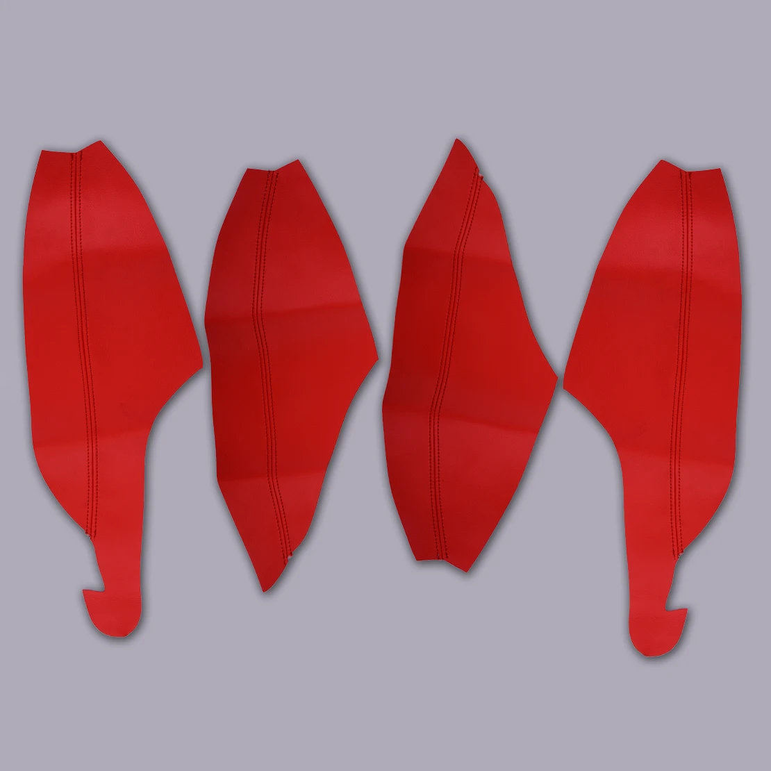 

4pcs/Set Car Interior Door Armrest Panel Trim Cover Red Microfiber Leather Fit for Toyota Corolla 2020 2021 2022