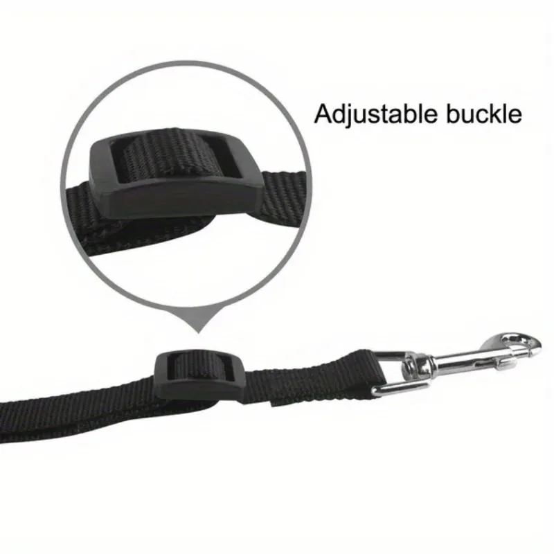 Robuste 3-in-1-Hundeleine aus Nylon mit gepolstertem Griff für Spaziergänge im Freien, Autoreisen, Wandern und Camping – Drei-Wege-Haustierleine – Detail 8