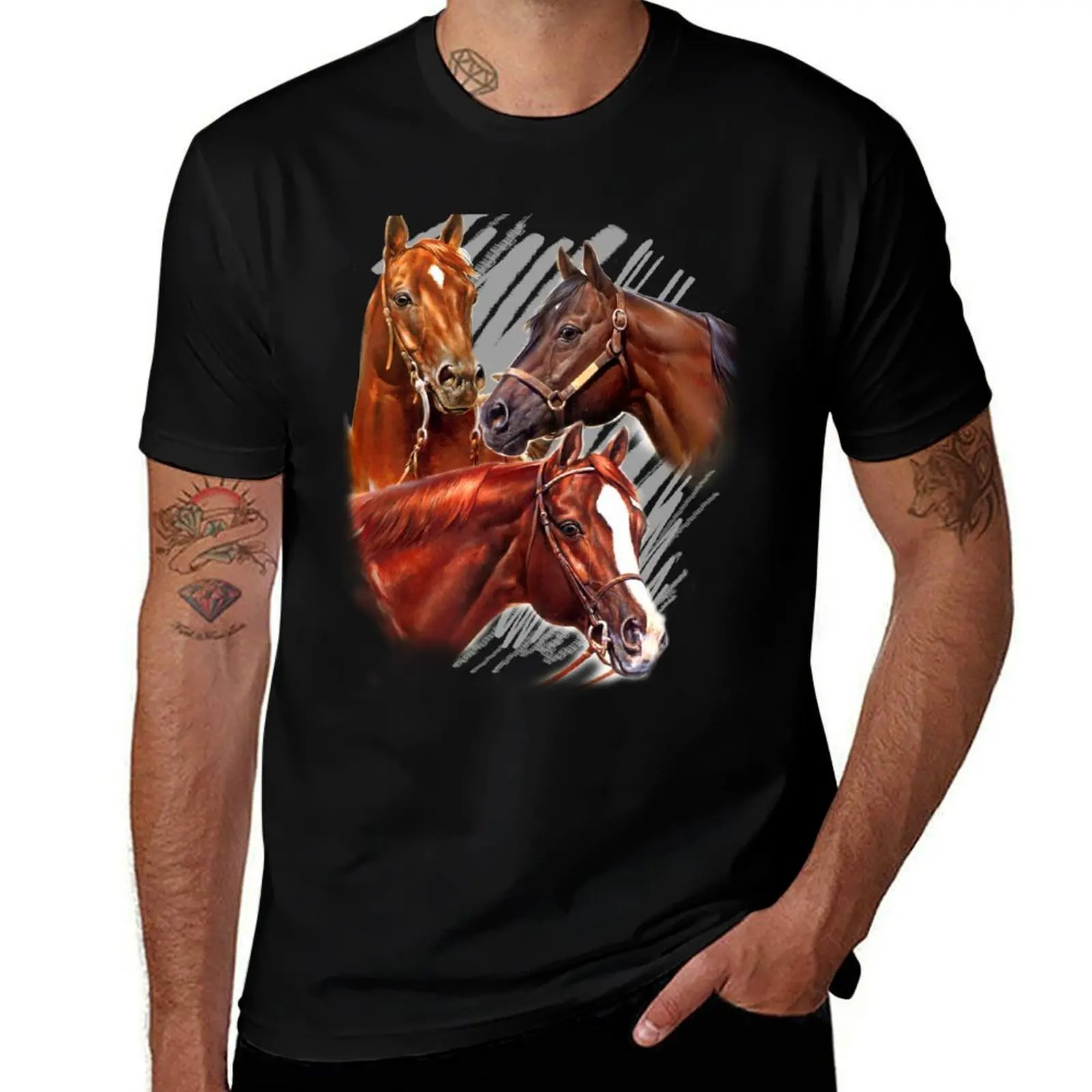 

Horses faces T-Shirt Louboutins anime stuff clothes summer clothes mens clothes