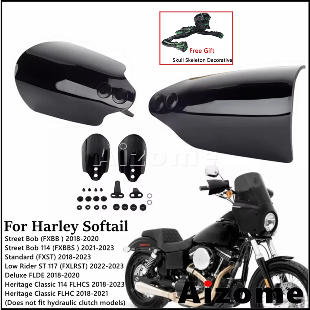 Motorcycle Handlebar Protection Shield Hand Guard Handguard Protector For Harley Softail 2018-2023 Street Bob Low Rider Deluxe