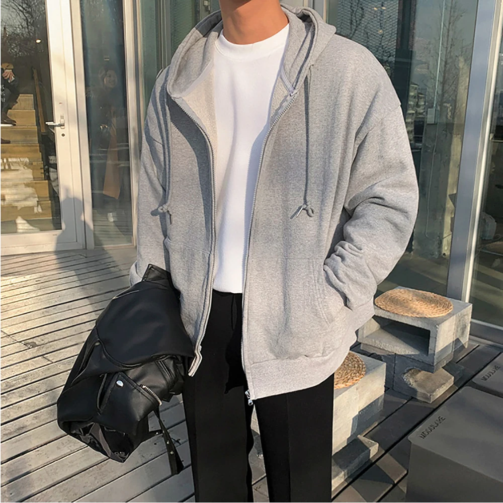 Men Women Hoodies Jacket Casual Long Sleeve Zip Hooded Sweatshirts Y2k Harajuku Cardigan Men Jacket Tops