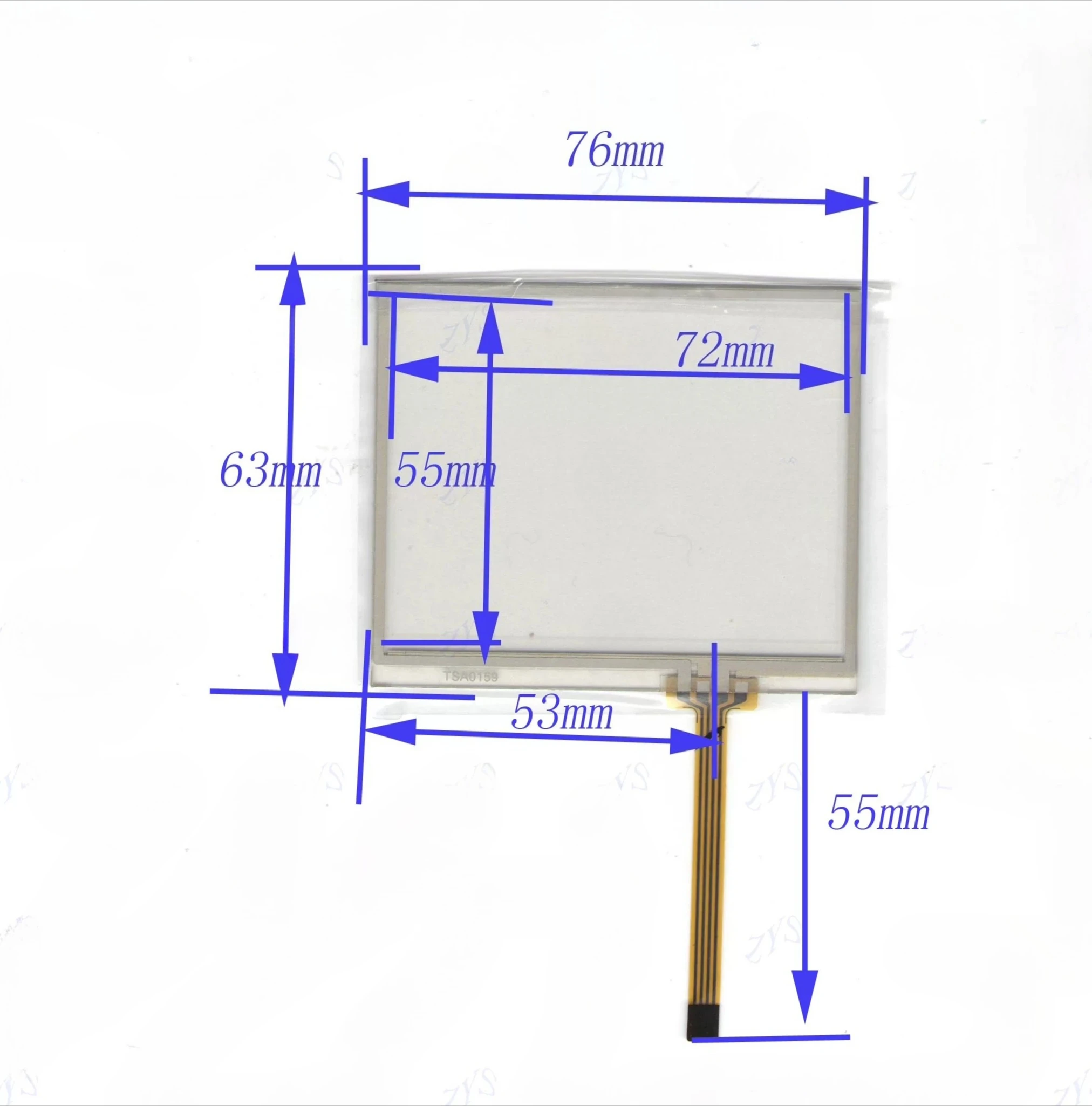 Tsa0159 76*64mm digital universal touch handwriting external screen glass 3.5inch