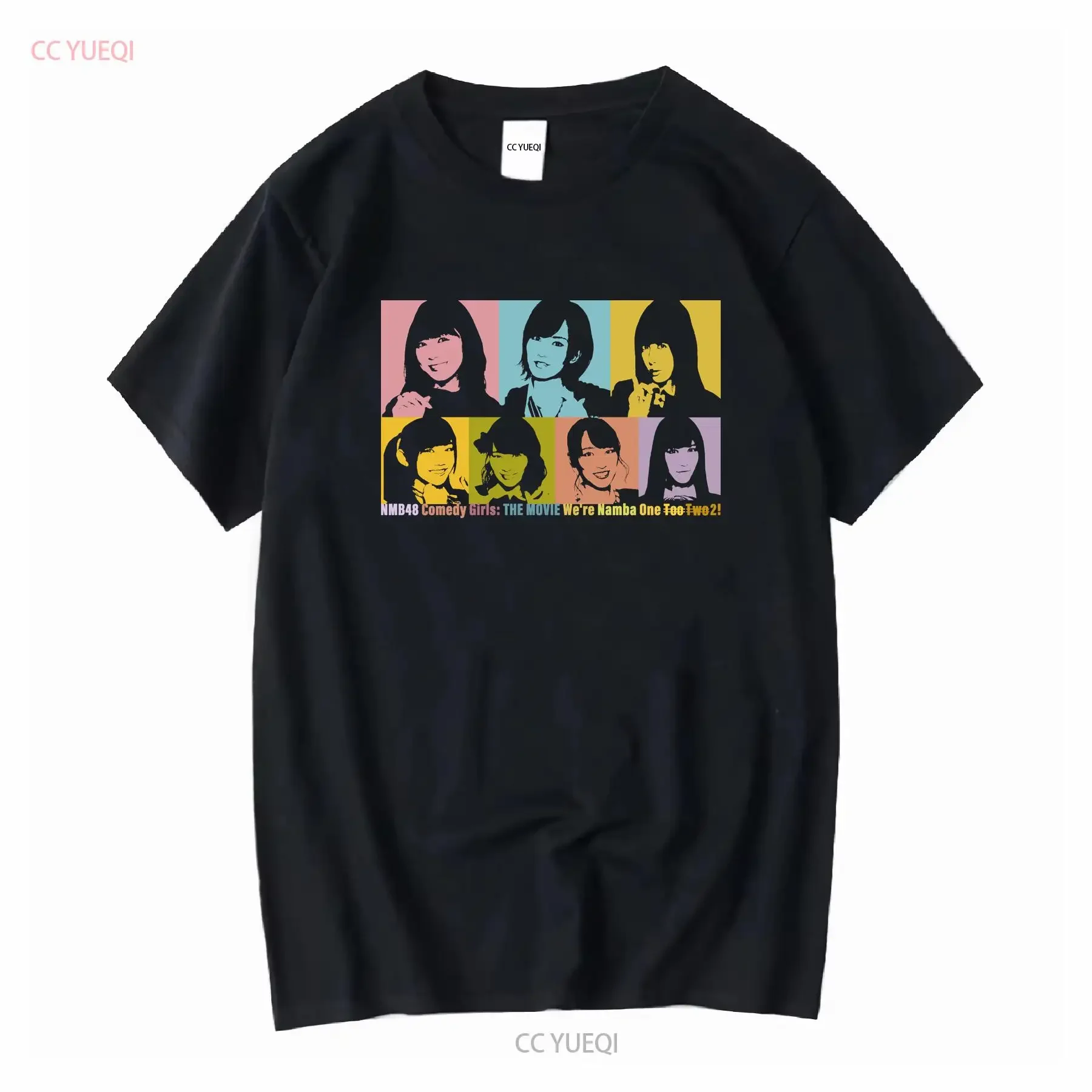 NMB48 T Shirt Japanese idol group Geinin THE MOVIE Comedy Youth Girls Holiday s long or short sleeves vintage Washed