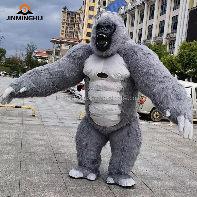 Mascots Costumes Adult Sized Inflatable Animal Costume Plush Furry Suit for Halloween Carnival Cosplay Events for Taking Photos