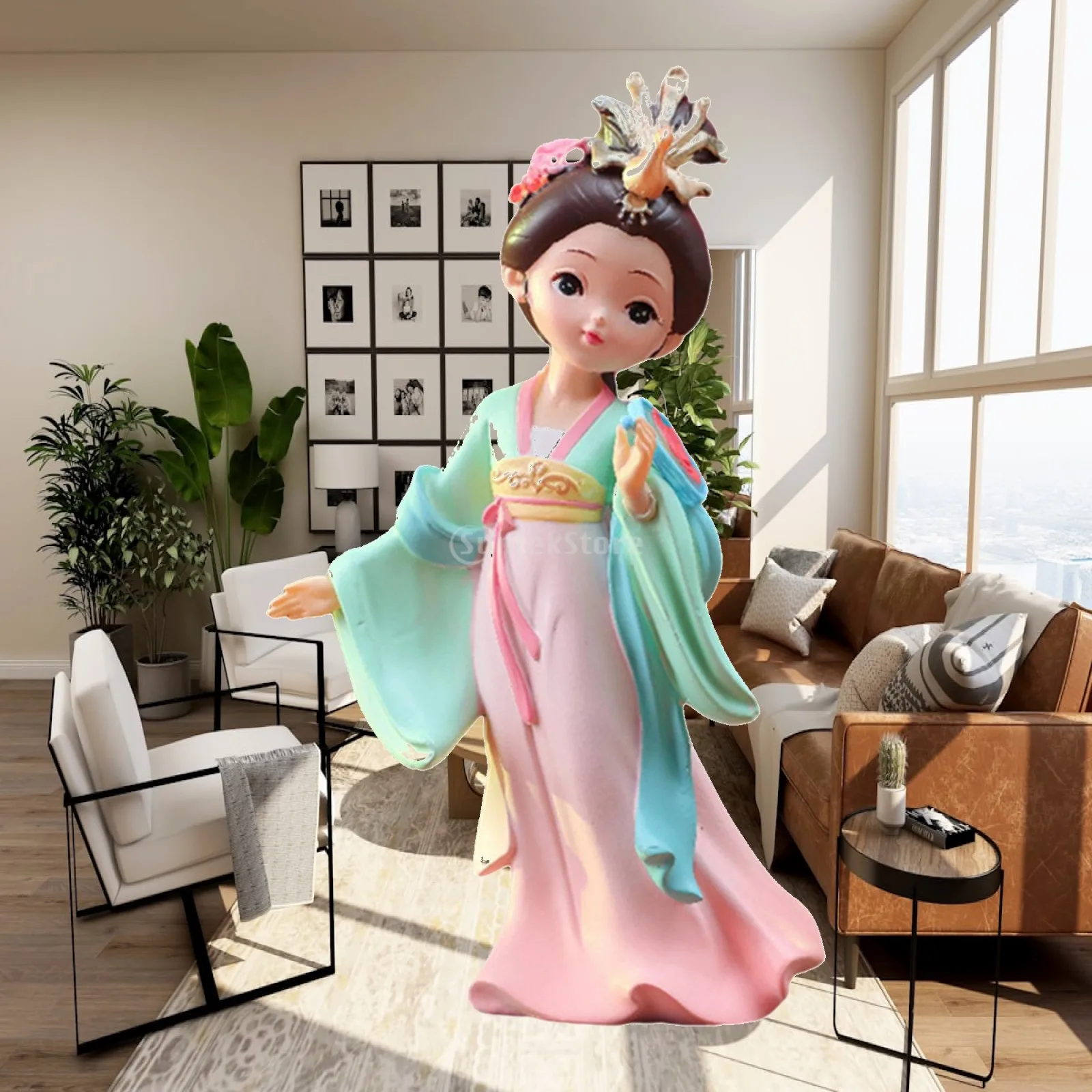 Chinese Ancient Beauty Statue Chinese History Woman Figurine Collection Sculpture for Gift Hotel Wedding Holidays Home Decor