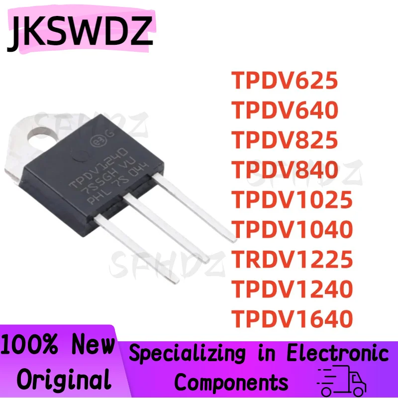 

5PCS NEW TPDV625 TPDV640 TPDV825 TPDV840 TPDV1025 TPDV1040 TRDV1225 TPDV1240 TPDV1640 TO-3P High-power bidirectional thyristor