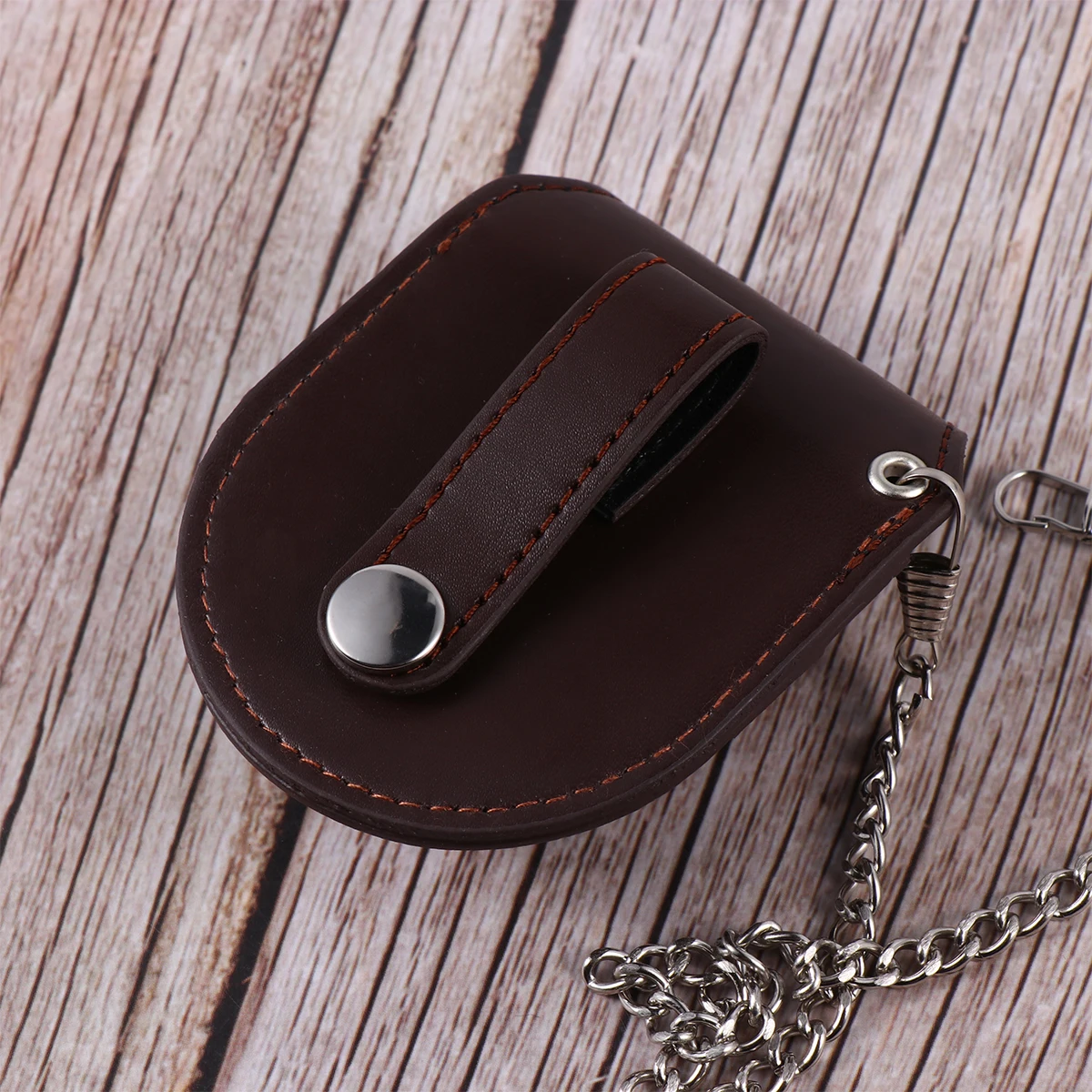 

Vintage Pocket Cover Durable Sleeve Waterproof Scratch Resistant Classic Storage Accessory For Men With White Chain