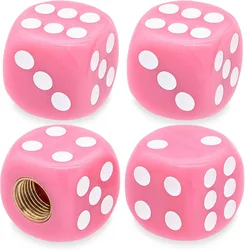 4Pcs Dice Tire Valve Stem Caps Waterproof Car Wheel Tire Air Caps Tire Valve Stem Covers for Cars SUV Truck Motorcycles Bicycles