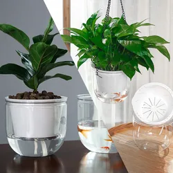 Hanging Hydroponic Flowerpot Self Absorbing Water Soil Culture Plant Vase Thickened Plastic Flower Pot Plant Basin