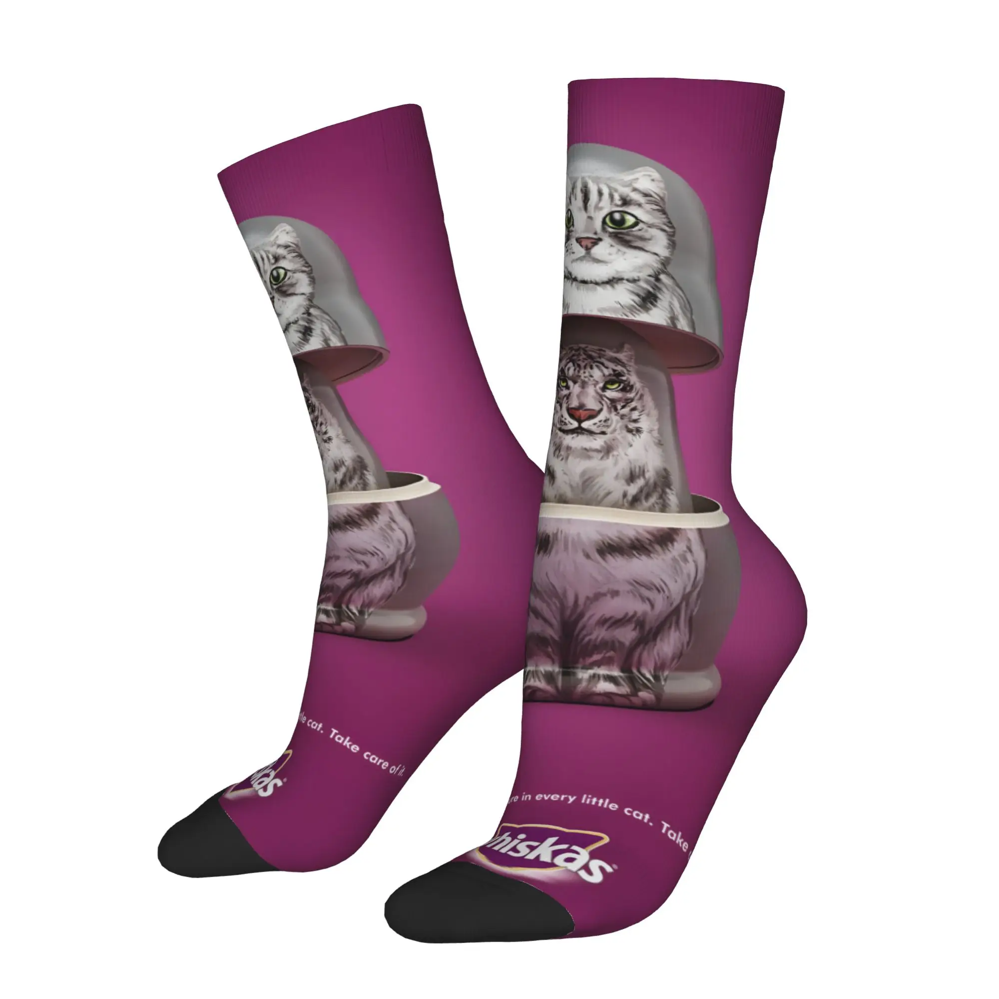 1 par de calcetines divertidos vintage de Hip Hop para hombre, calcetines divertidos con estampado de estilo callejero W-Whiskas