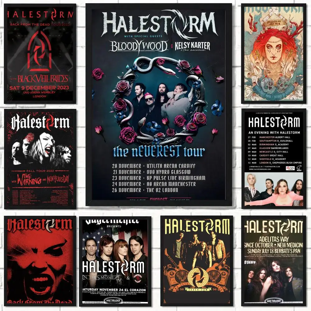 band H-Halestorm-M Poster Self Adhesive Wall Decor for Modern Home Cafe Office and Bar