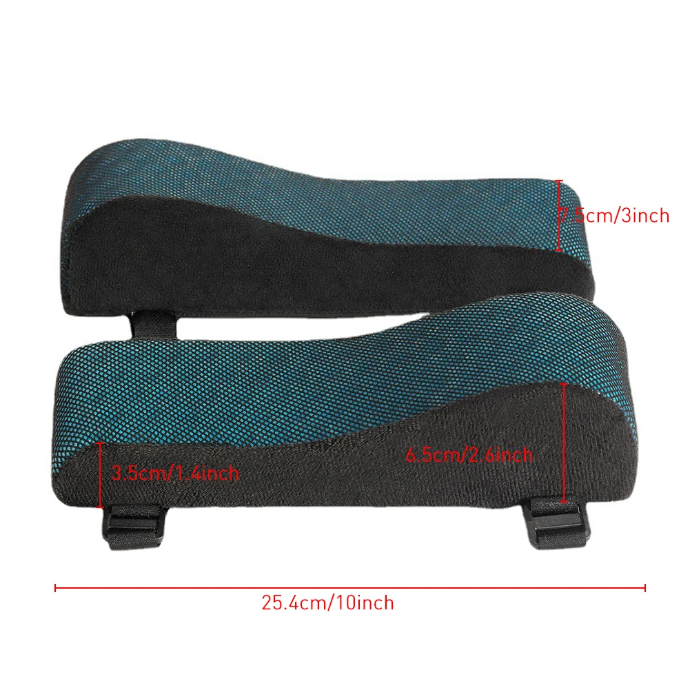 2 pezzi morbidi e confortevoli cuscinetti per braccioli in gel di memoria cuscino per gomito schiuma resistente poggiamano ergonomico per sedia da gioco per auto da ufficio