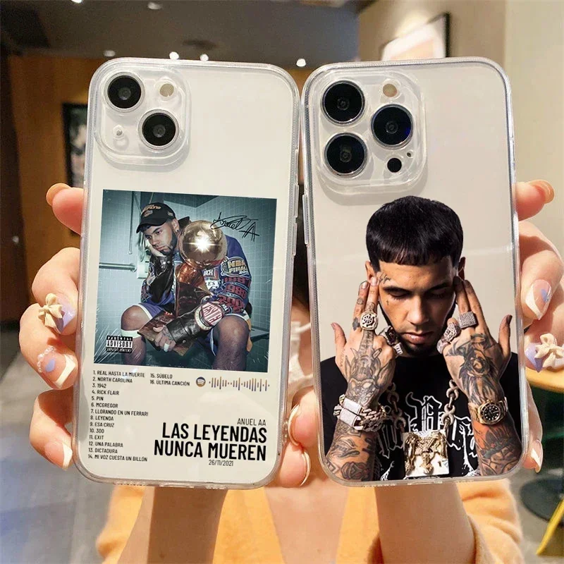 Anuel AA Real Hasta La Muerte, funda de teléfono para iPhone 11, 12, 13, 14, 15 Pro Max, Mini, 7, 8 Plus, X, Xs, Max, XR, Fundas de rapero