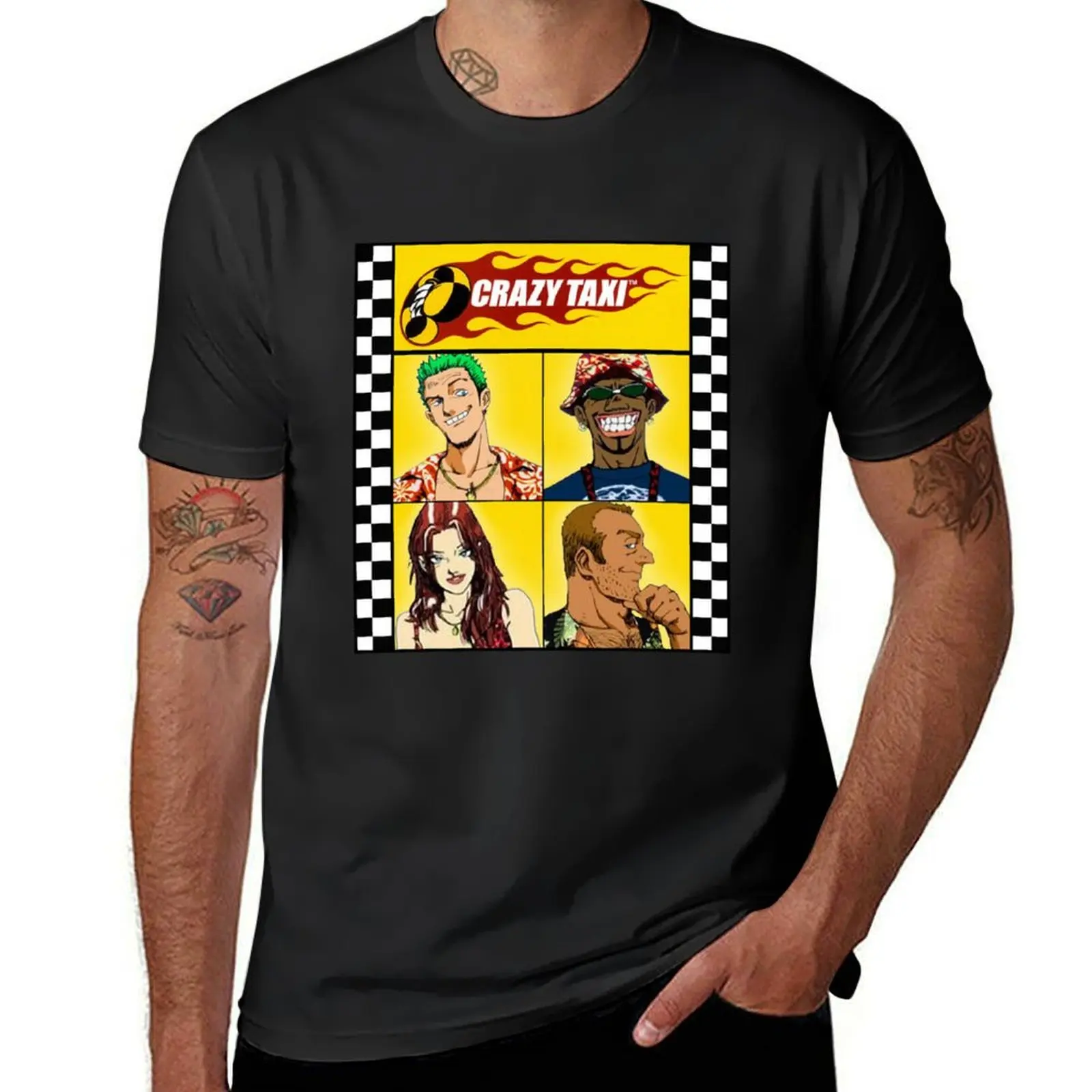 

Crazy Taxi T-Shirt blanks Blouse sweat quick drying T-shirts for men cotton