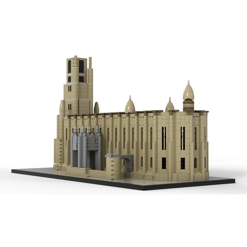 3910 PCS Modular Building Sainte Cécile Tarn MOC Customize Modular Building Block Brick Simple Design DIY Boys Holiday Toy Gifts