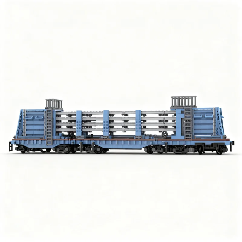 4709pcs MOC Welded Rail Ribbon Rail Car City Trains Model Toys Building Blocks Christmas Gifts Architecture Display Education