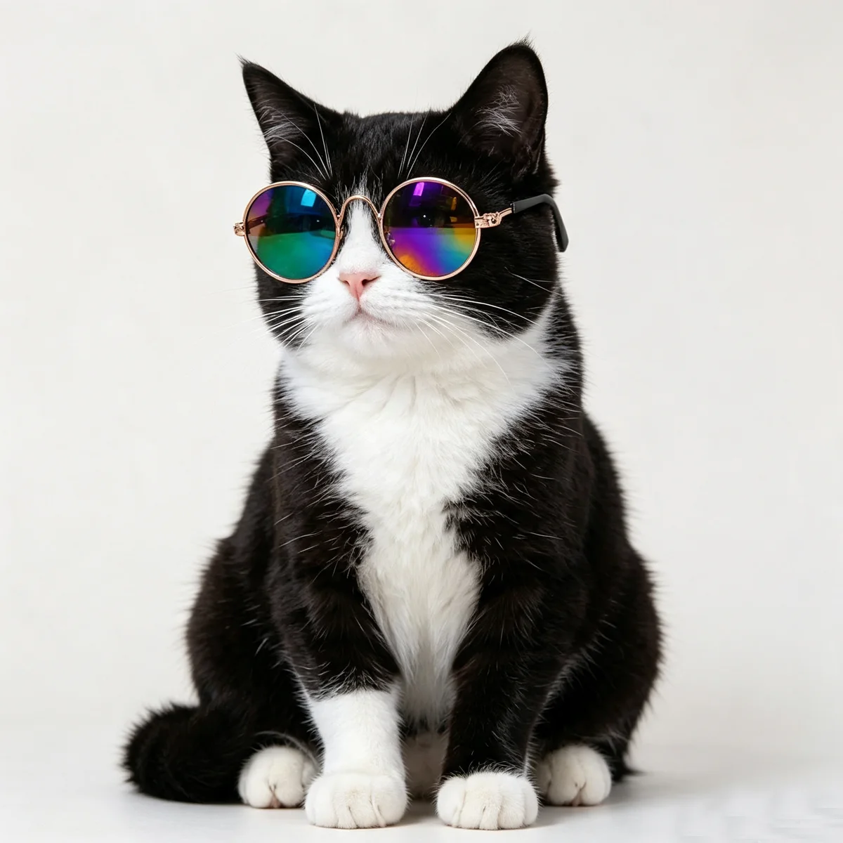 Pet Round Sunglasses Anti‑UV Eyewear Cat & Dog Glasses Kitten Eye Wear Party Cosplay Photo Accessory