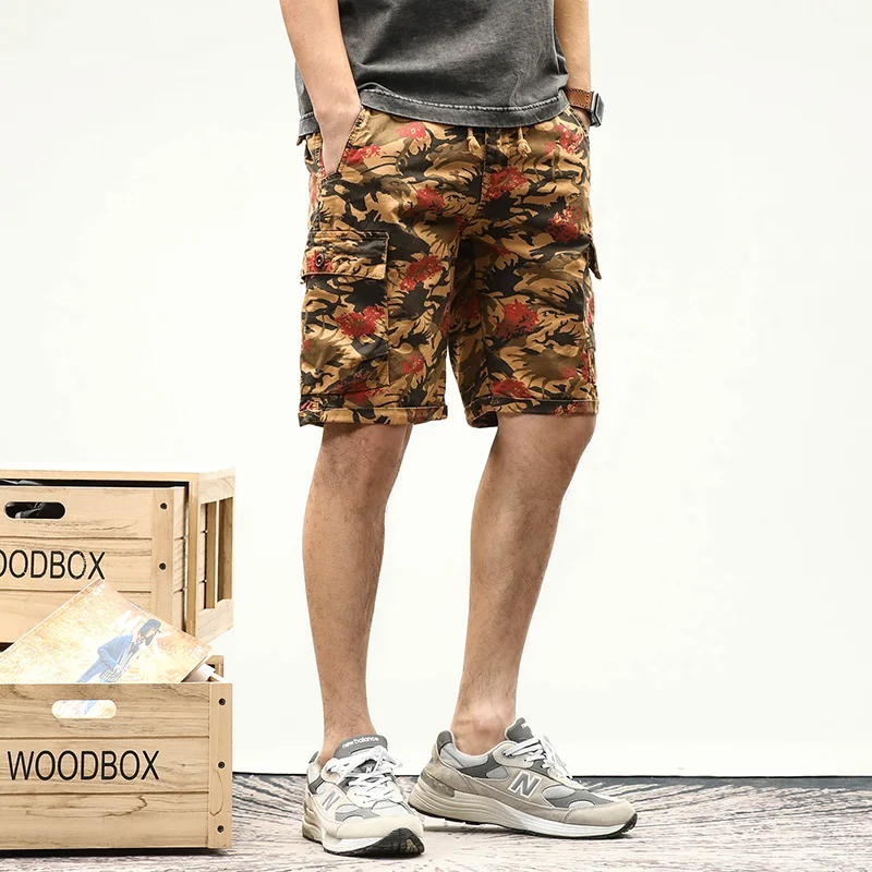 Men\'s Overalls Shorts Men\'s Military Cargo Shorts Army Camouflage Tactical Joggers Shorts Men Loose Work Casual Shorts BL1101