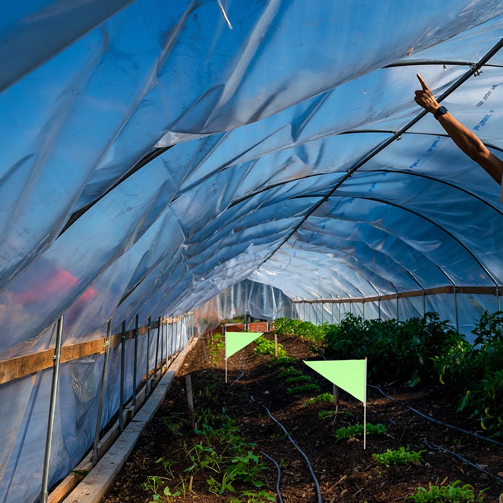 

8pcs Marker Bamboo Polyester Yard Marking Flags Yard Lawn Garden Irrigation Sewer Construction Colored Sprinkler