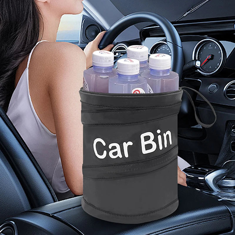 Folding Trash Can For Car Storage Busket Oxford Fabric Rubbish Container Waste Organizer Holder Universal Garbage Can Bin