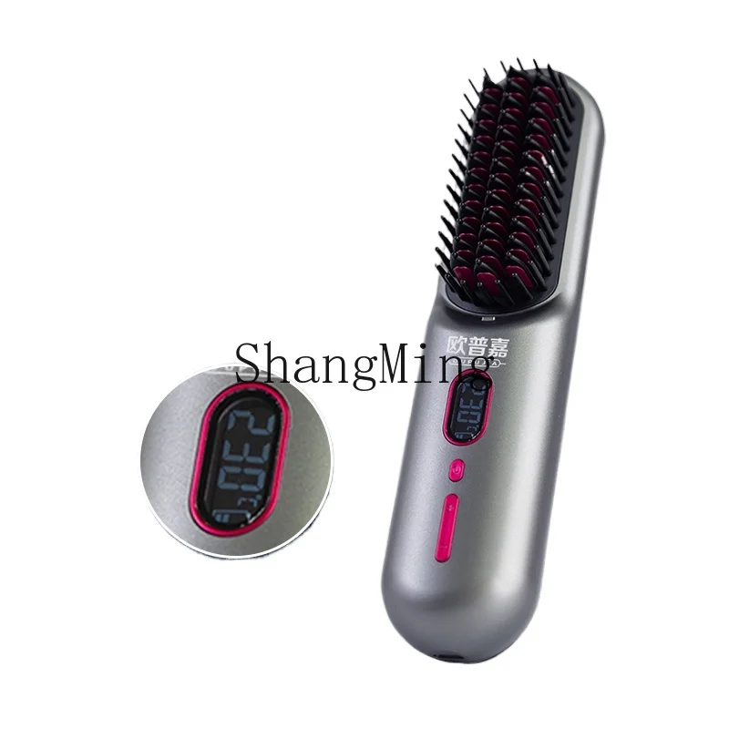 

ZYY dual-purpose fluffy negative ion electric comb constant temperature control hair straightener