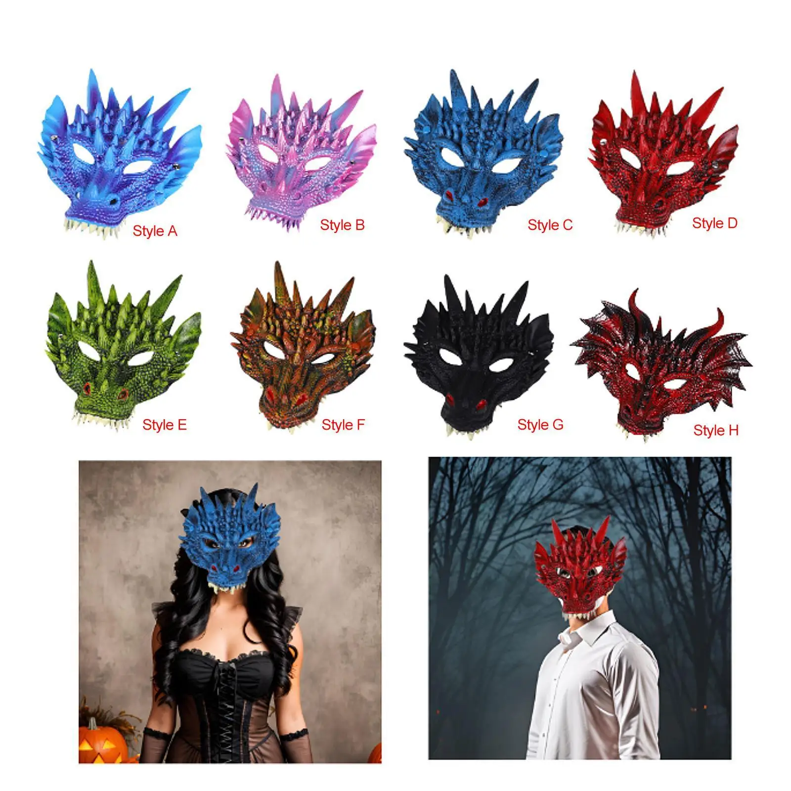 Masque de Dragon 3D Réaliste pour Homme et Femme, Équipement de Sauna, Effrayant, Animal, pour ixd'Anniversaire, Spectacle sur Scène, Bal de Promo