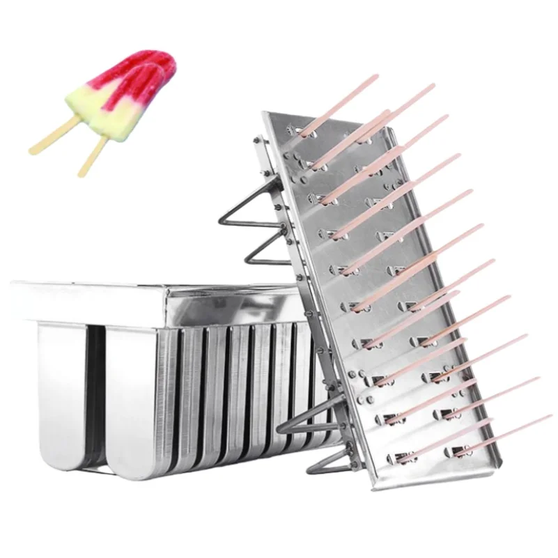 Commercial Ice Cream Bar Mould with Stick Puller 26 Stainless Steel Popsicle Mould 26 Empty Slots