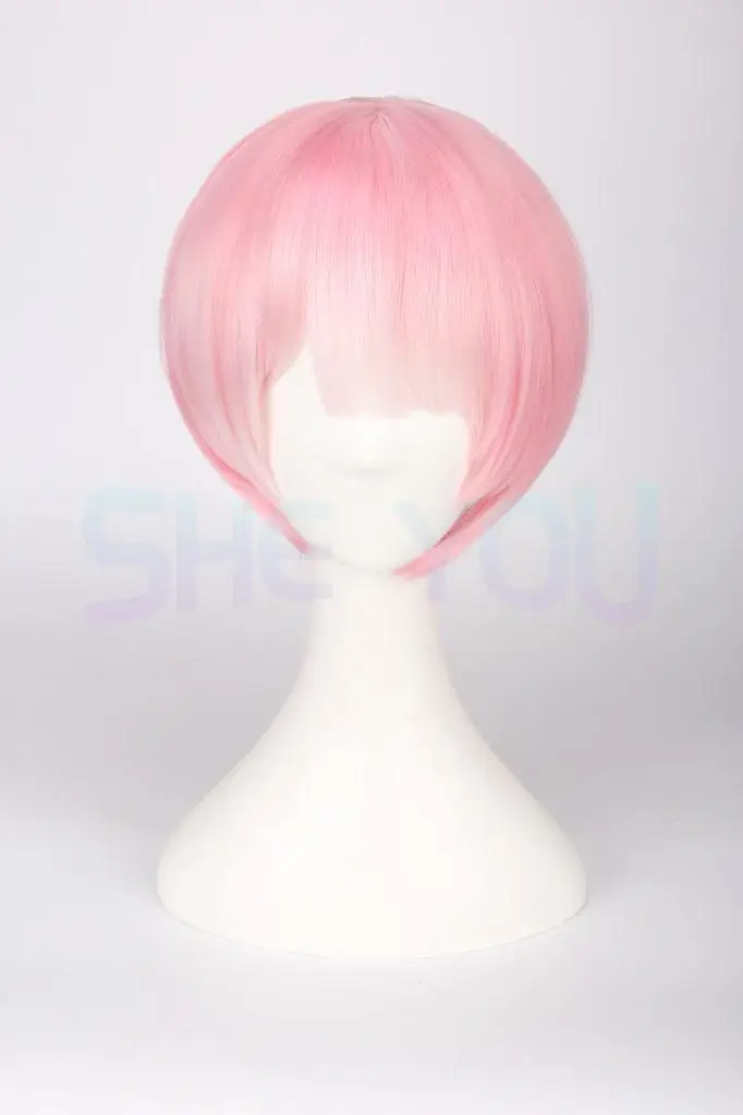 High Quality Ombre Color Wigs Re zero Ram Rem Cosplay Wig Re:Life In A Different World From Zero Cosplay Costumes Wigs