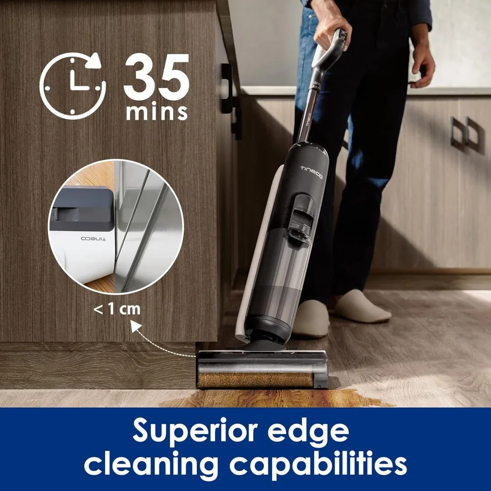 Aspirador seco e molhado sem fio, Smart Hardwood Floor Cleaner Machine, esfregão de limpeza de uma etapa, 2