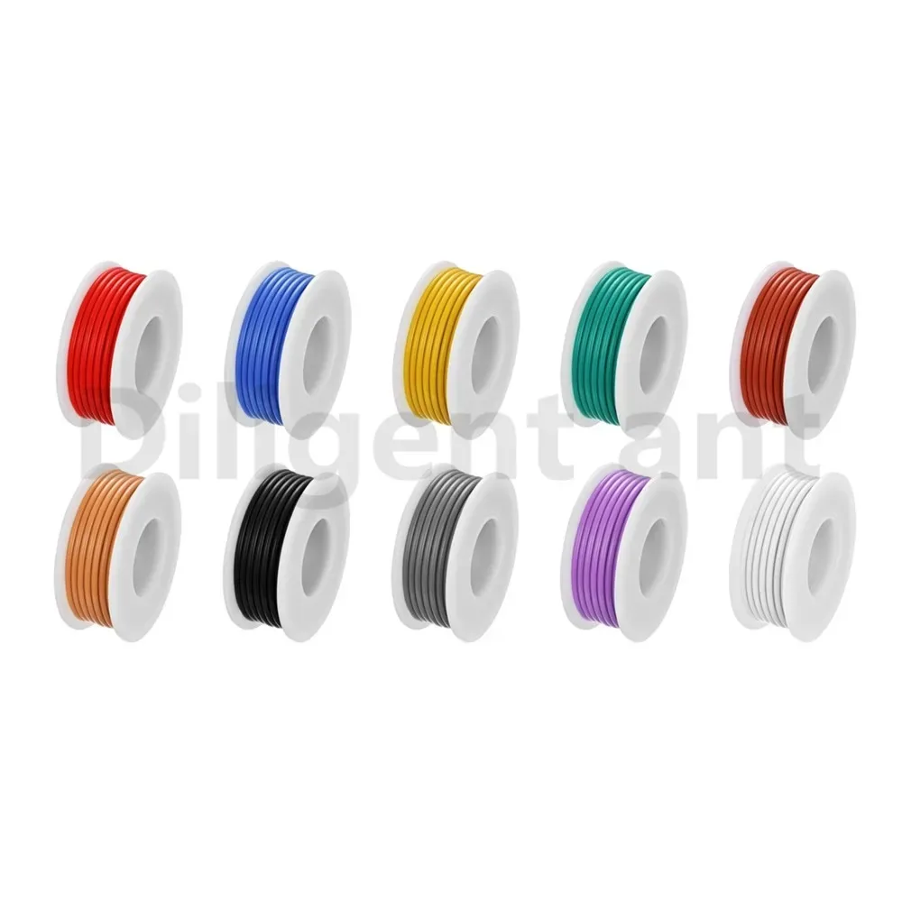 5 Color Mixed Set Stranded Cable Tinned Copper Wire Heat Resistant 16/18/20/22/24/26/28/30 AWG For Breadboard DIY Battery