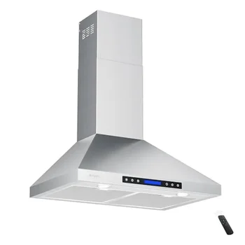 Cappa da cucina per montaggio a parete in acciaio inossidabile da 36 pollici 780CFM Pannello touch a 4 velocità Timer regolabile Telecomando Filtri lavabili in lavastoviglie