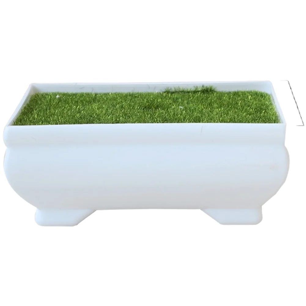 Weiße rechteckige Kunststoff-Blumentopf 10x6.5x4.5cm für Innenräume - zdjęcie 1