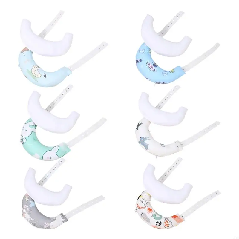 L5YF Baby Neck Support Pillow Breathable Cotton Pillow with Cartoon Pattern for Newborns Infant Sleep Comfort Nursery Pillow