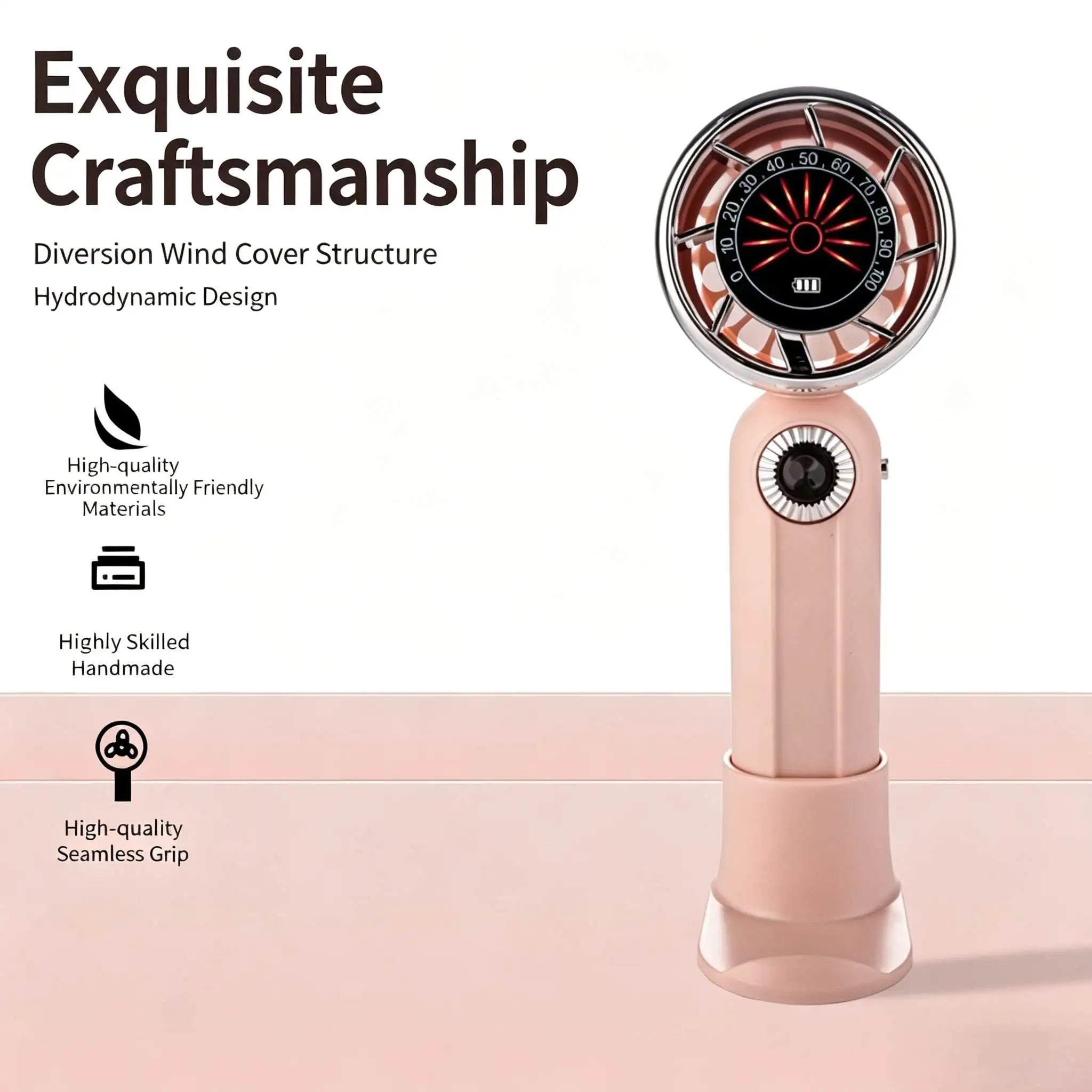 New Arrivals Custom LOGO USB Rechargeable Pocket Fan Portable Fan for Outdoor Mini Handheld Fan