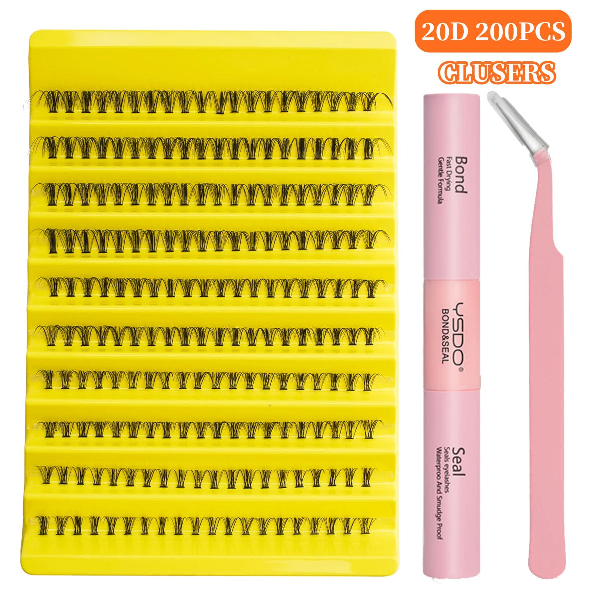 8–16 mm einzelnes Cluster-Wimpern-Set, natürliche künstliche Nerzwimpern, wiederverwendbar, DIY-Tablett, Wimpernverlängerung, dickes Volumen, falsche Wimpern-Set – Detail 17