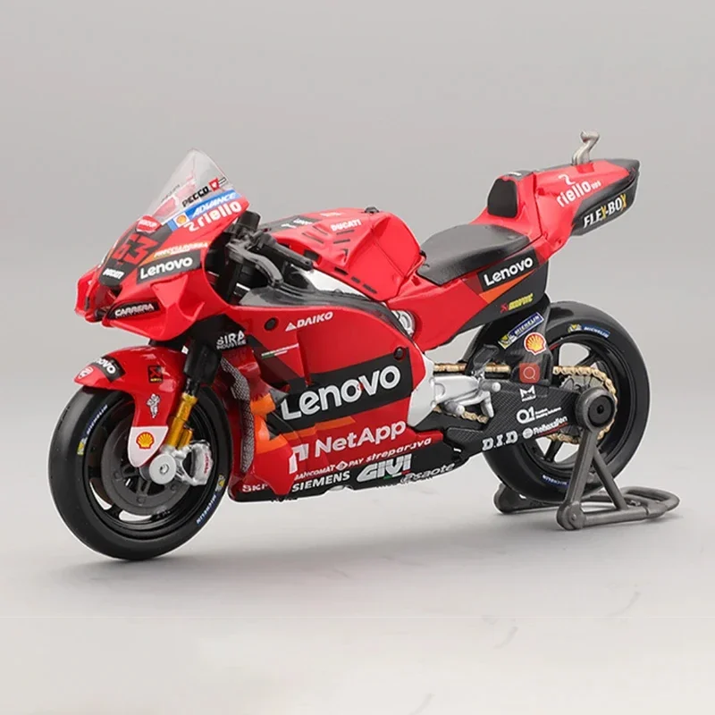 2022 Maisto 1:18 Motorcycle Ducati Lenovo Team #63 Moto Diecast Model Edition Alloy Luxury Vehicle Collection Kids Gift Toys