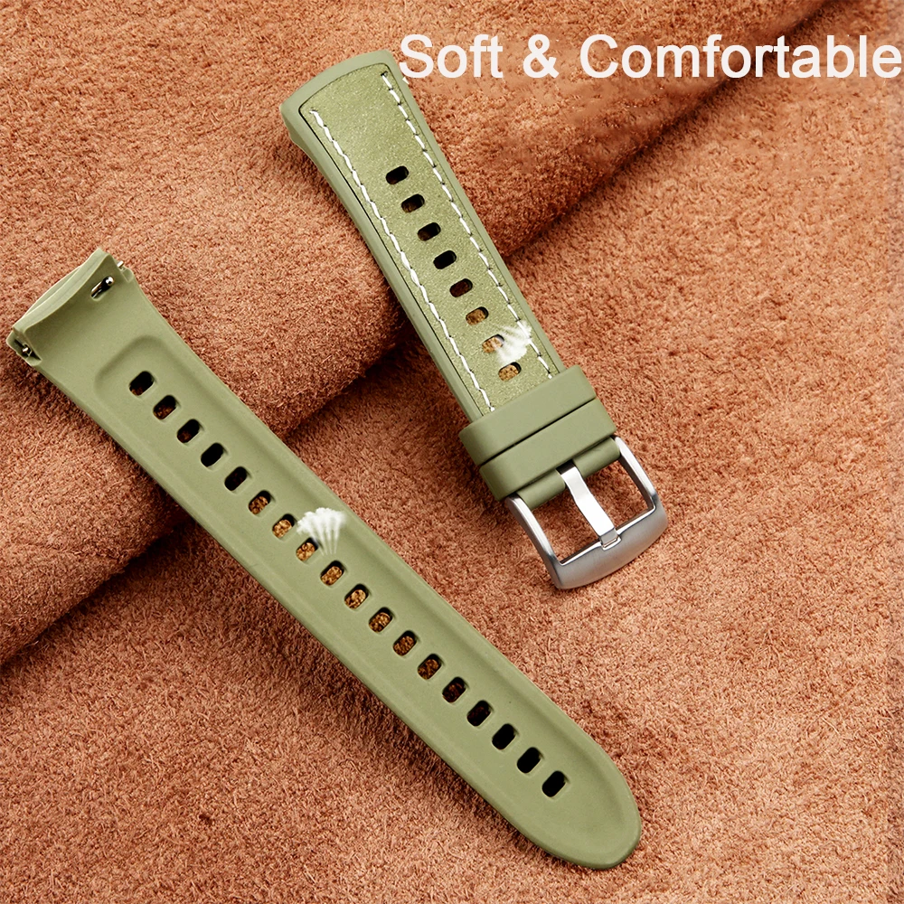 Cinturino in silicone per Huawei Watch 5 46mm No Gap Morbido e traspirante Uomo Donna Polsino per Huawei Watch 5 46mm Accessori cinturino