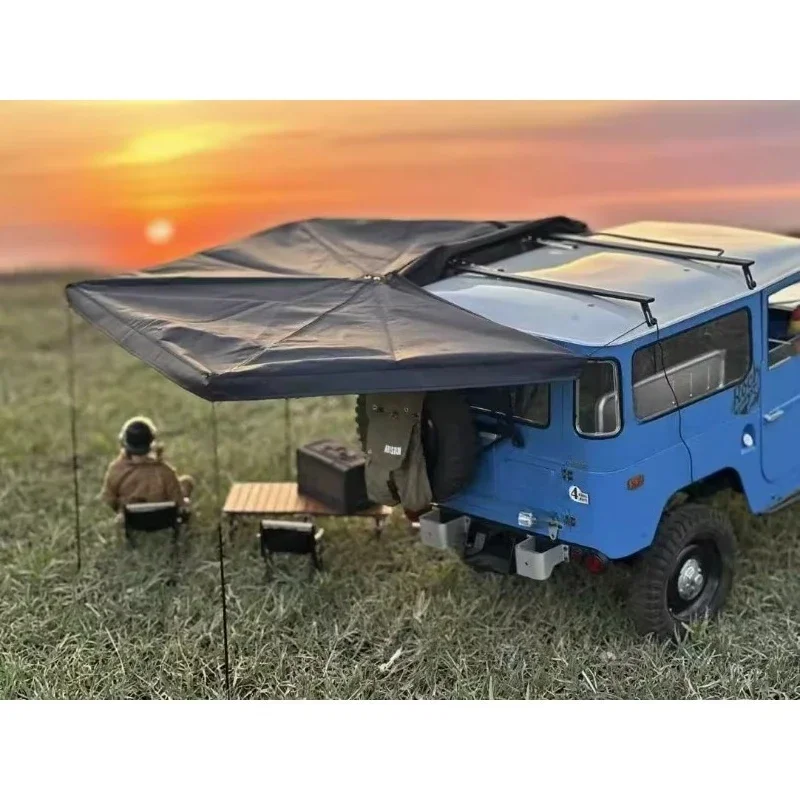 1/10 RC 크롤러 자동차 Traxxas TRX4 Defender AXIAL SCX10 RC4WD RTG KM 액세서리 용 1 세트 시뮬레이션 사이드 텐트