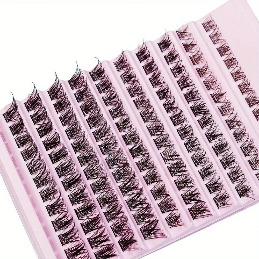 120pcs Natural Look Cluster Lashes - Wispy, Fluffy, D Curl, DIY Eyelash Extension for a Dramatic Eye Makeup Look -  Lashes