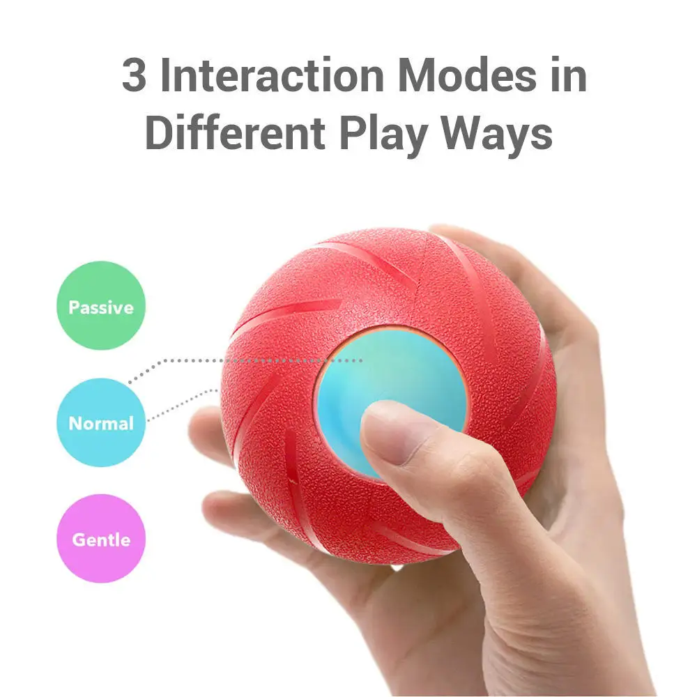 Eco Friendly Large Indoor Interactive Dog Toy Ball Clever Smart Pet Toy Bouncing Ball Made Of Rubber And Plastic